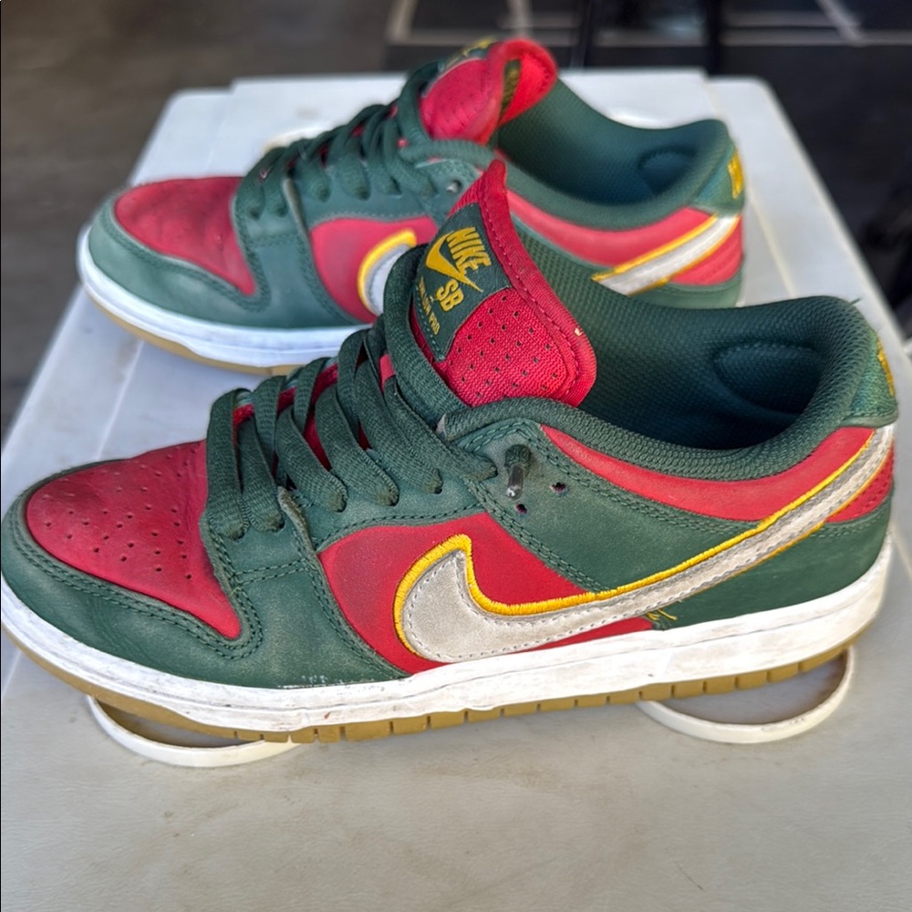 Nike Kids Sneakers - Red, Green, and Yellow